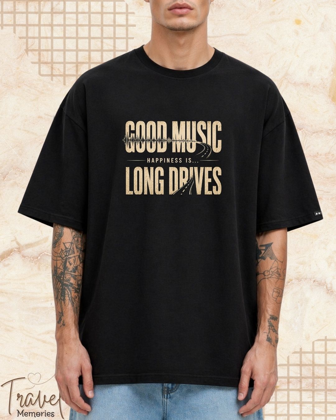 Happiness Is Travel Cotton Tshirt