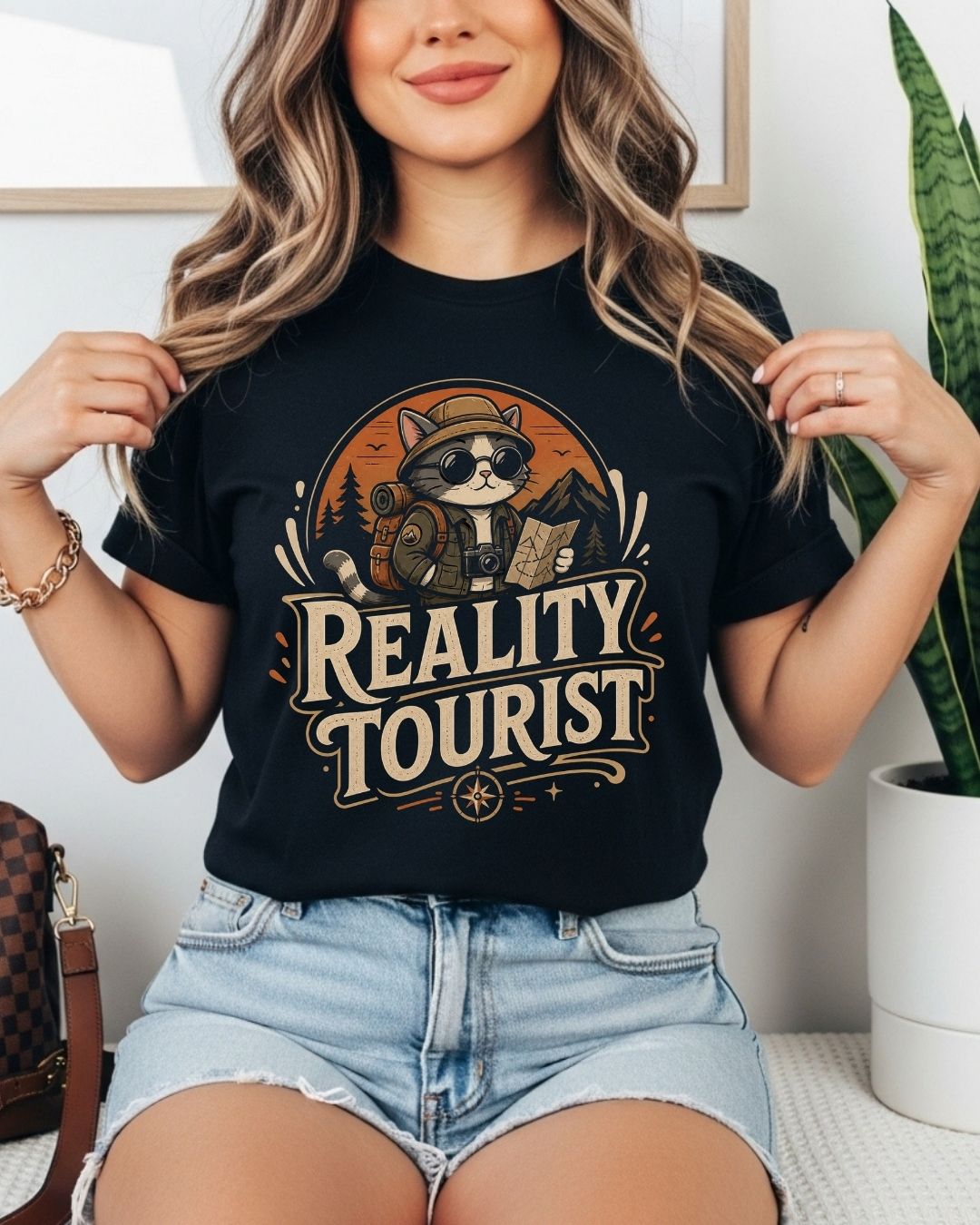 Meow Travel Mode Cotton Tshirt