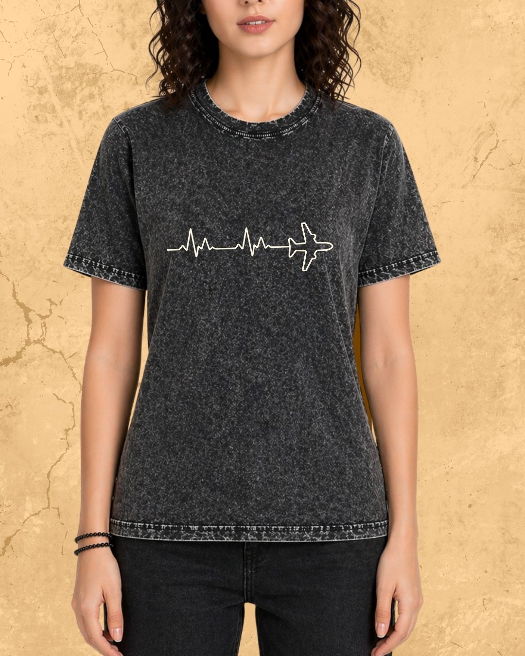 Minimalist Wanderline Travel Cotton Tshirt