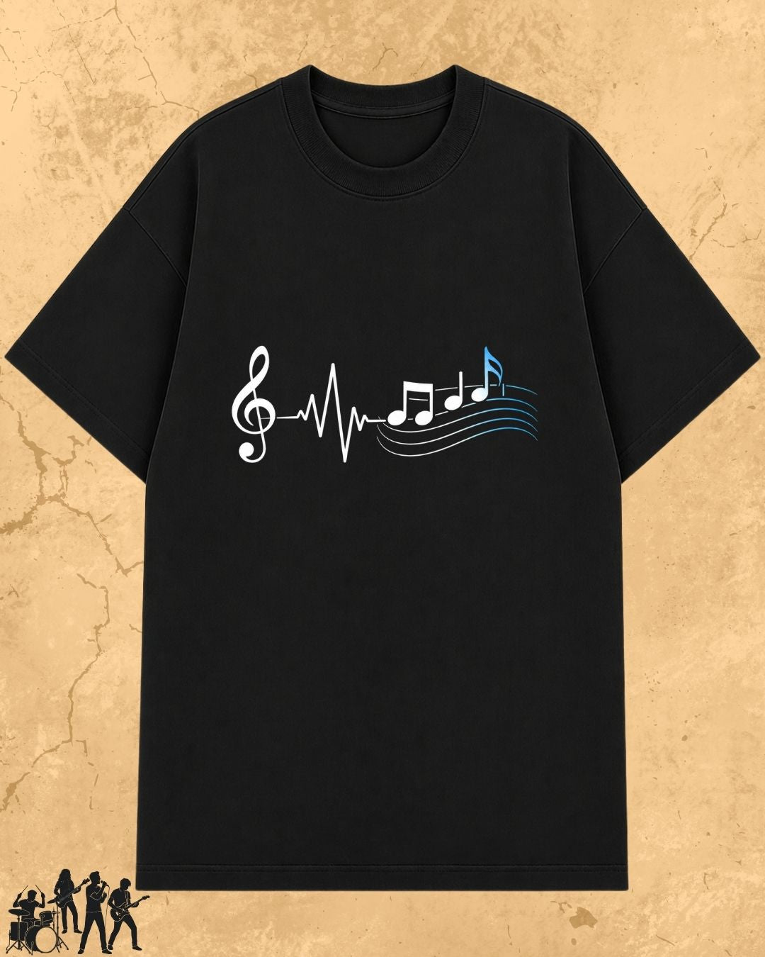 Minimal Music Vibe Cotton Tshirt
