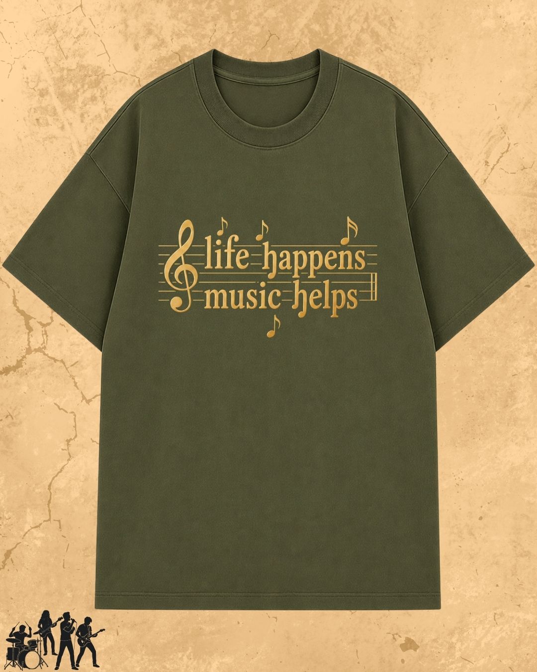 Life Happens Music Helps Cotton Tshirt