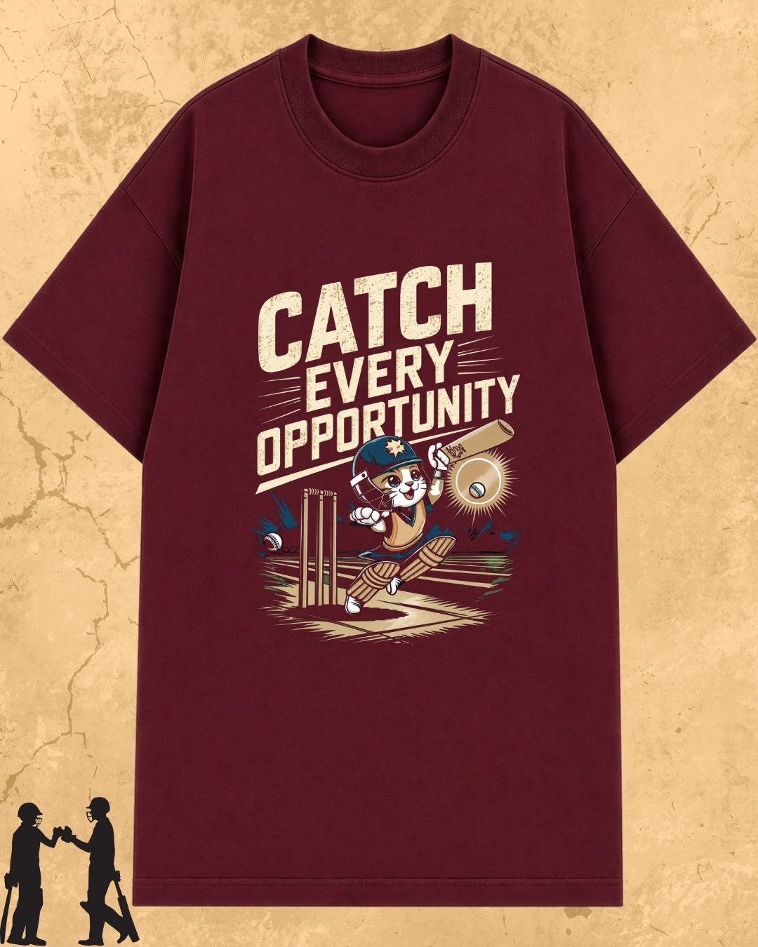 Meow Cricket Champion Cotton Tee