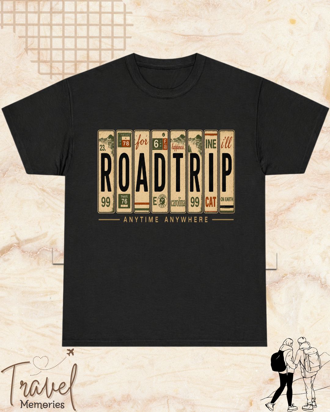 Roadtrip Travel Cotton Tshirt