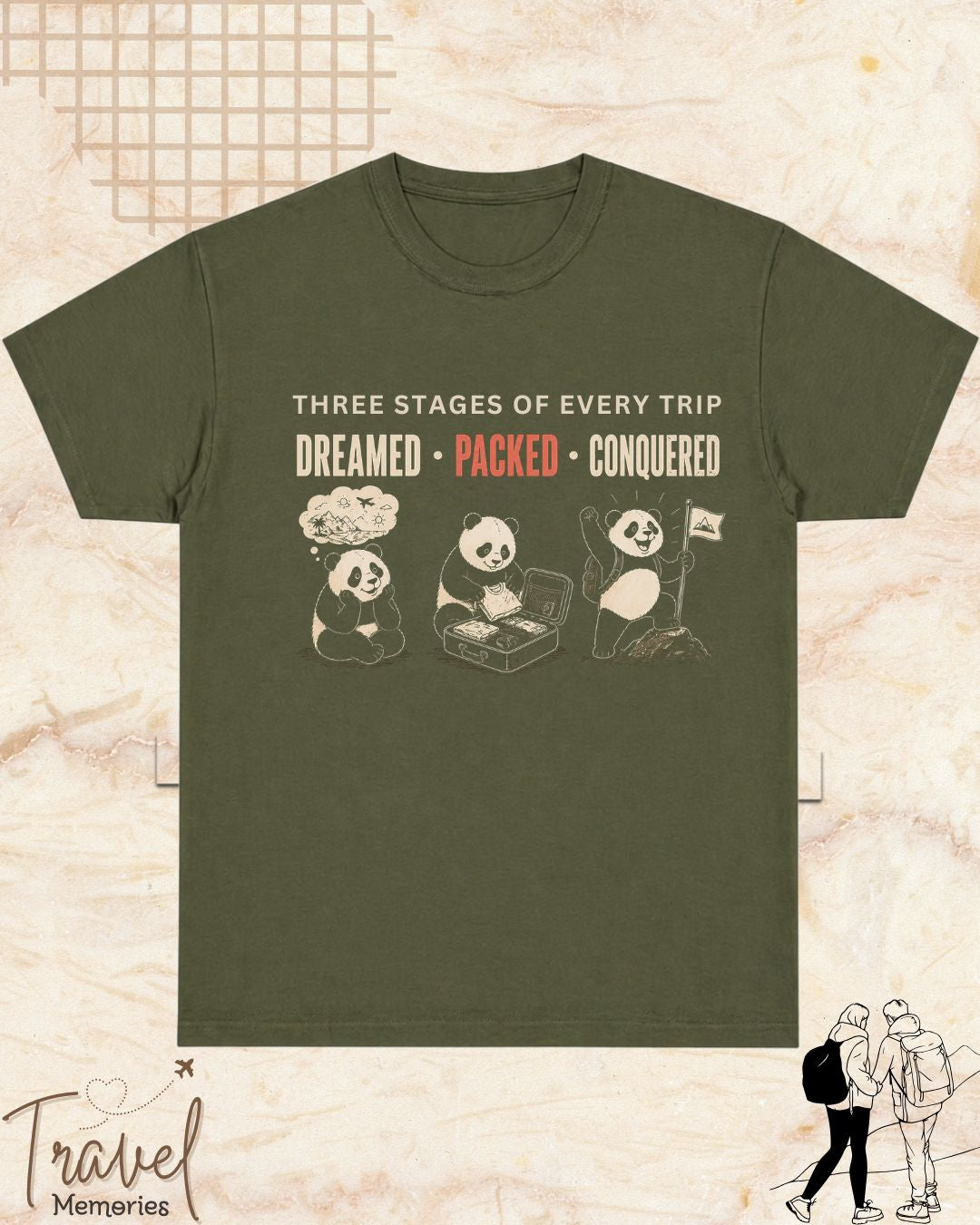 Three Stages of Every Trip Series 2 Travel Cotton Tshirt
