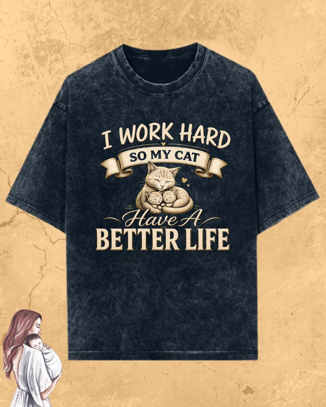 Purr Mom Cotton Tshirt