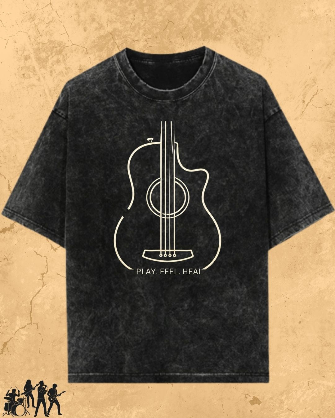 Minimal Guitar Music Cotton T-Shirt