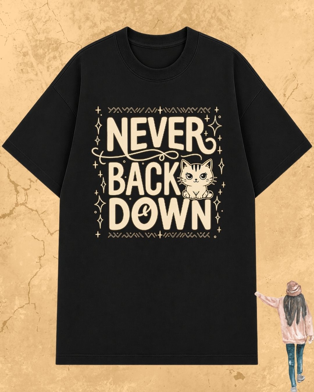 Cool Meow Girl Vibes Cotton Tee