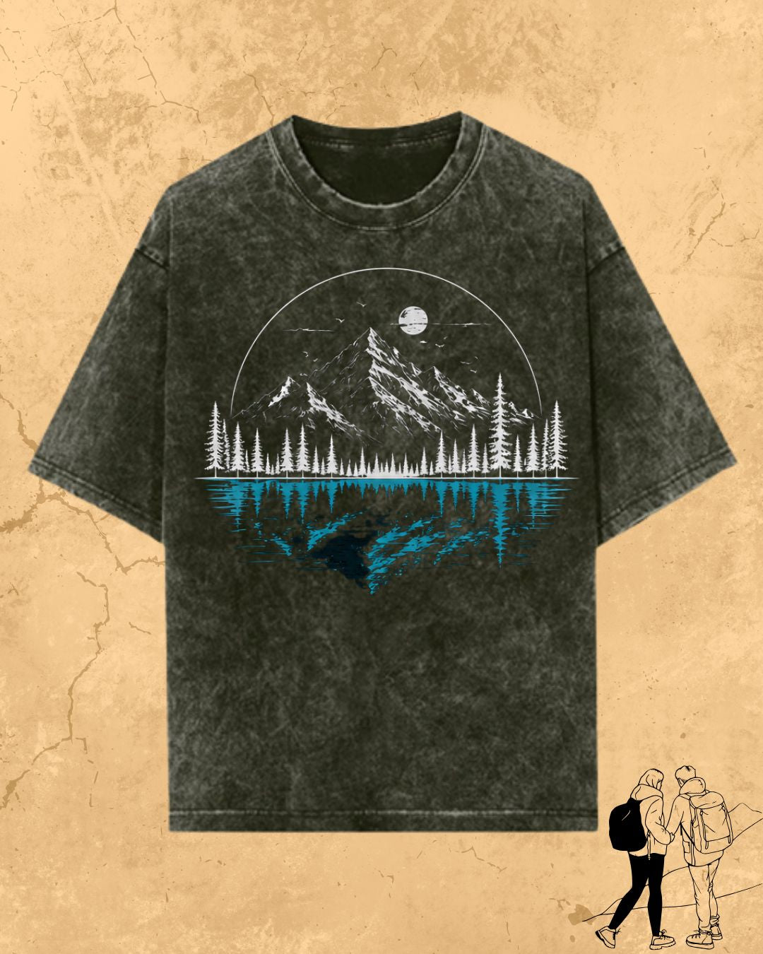 Mountain Reflection Cotton Tshirt