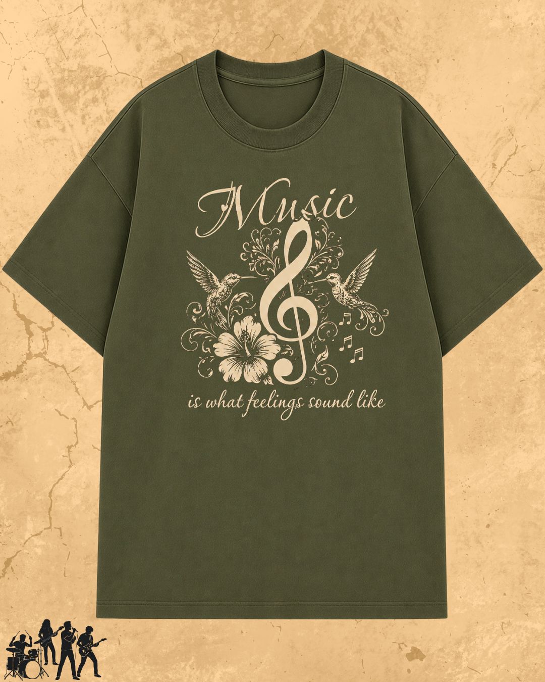 Music Is What Feelings Sound Like Cotton Tee