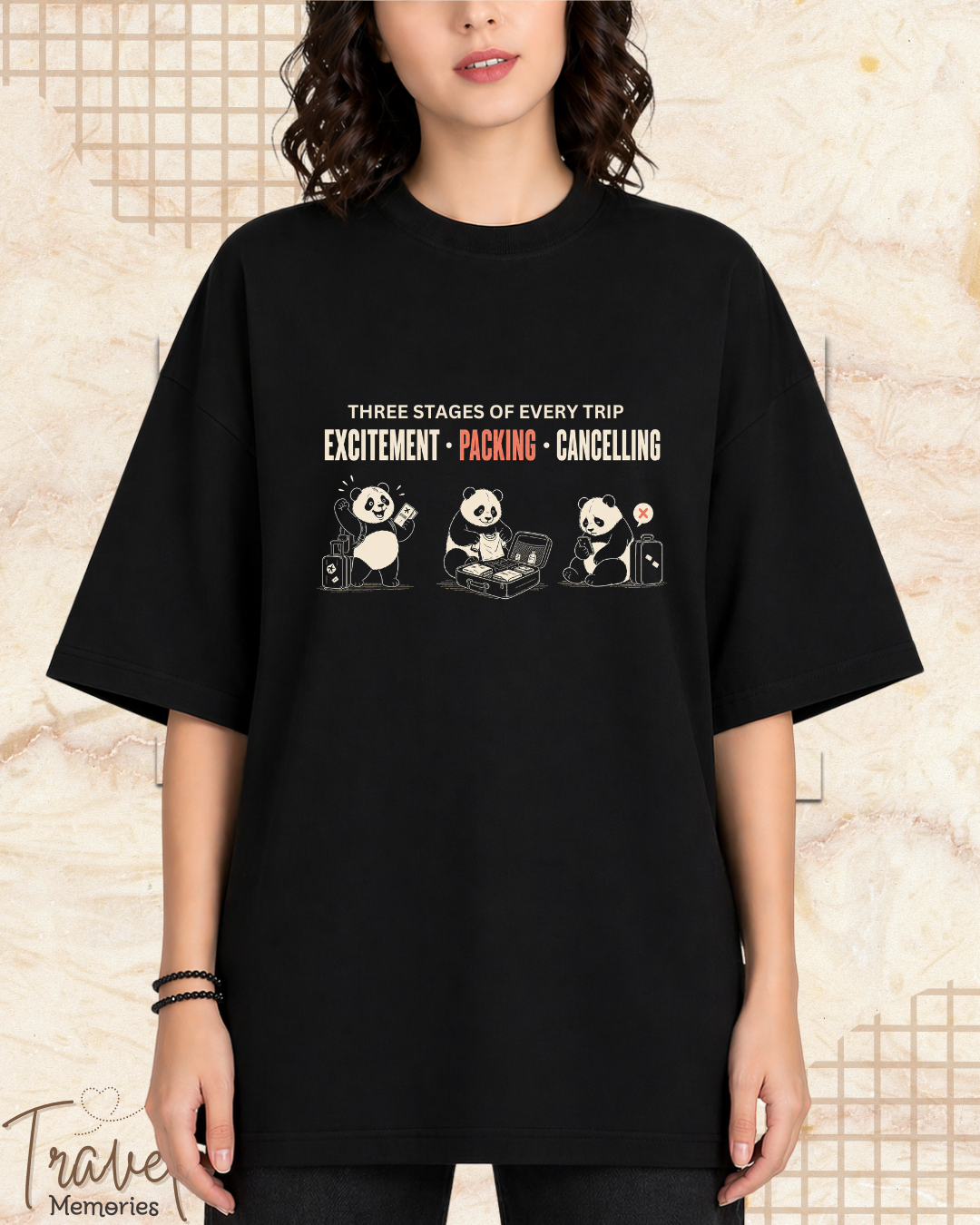Three Stages of Every Trip Series 1 Travel Cotton Tshirt