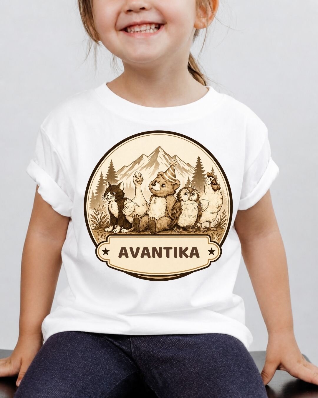 Vintage Adventure Custom Kid Cotton Tee
