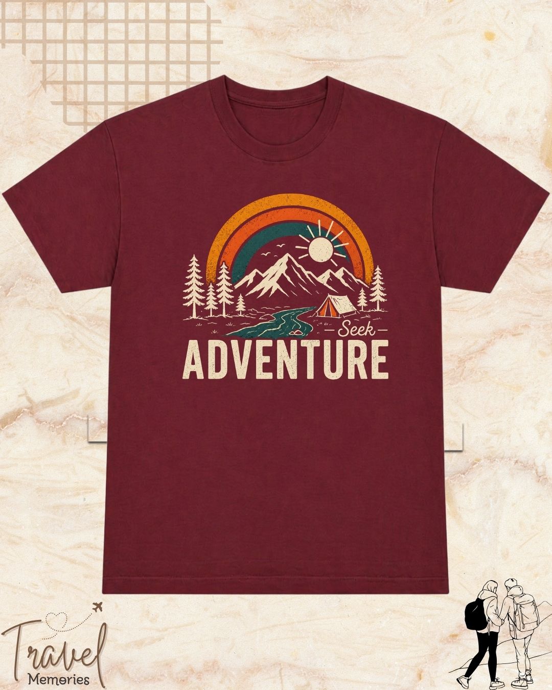 Scenic Route Vintage Adventure Cotton Tshirt