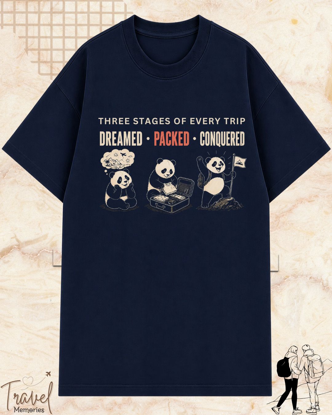 Three Stages of Every Trip Series 2 Travel Cotton Tshirt