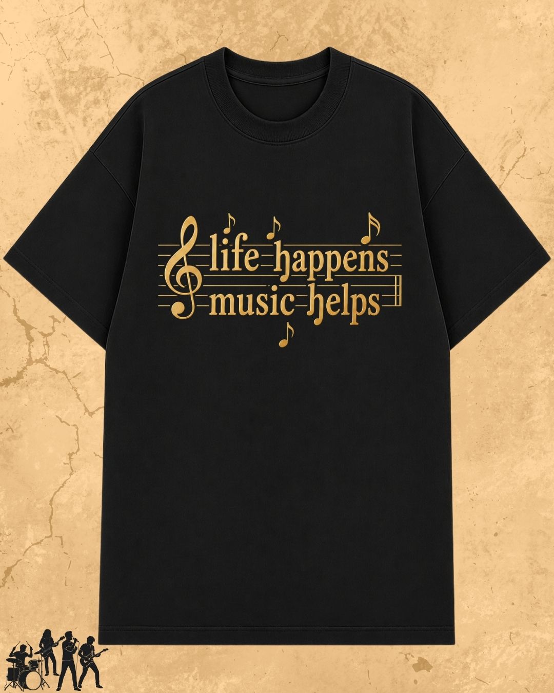 Life Happens Music Helps Cotton Tshirt