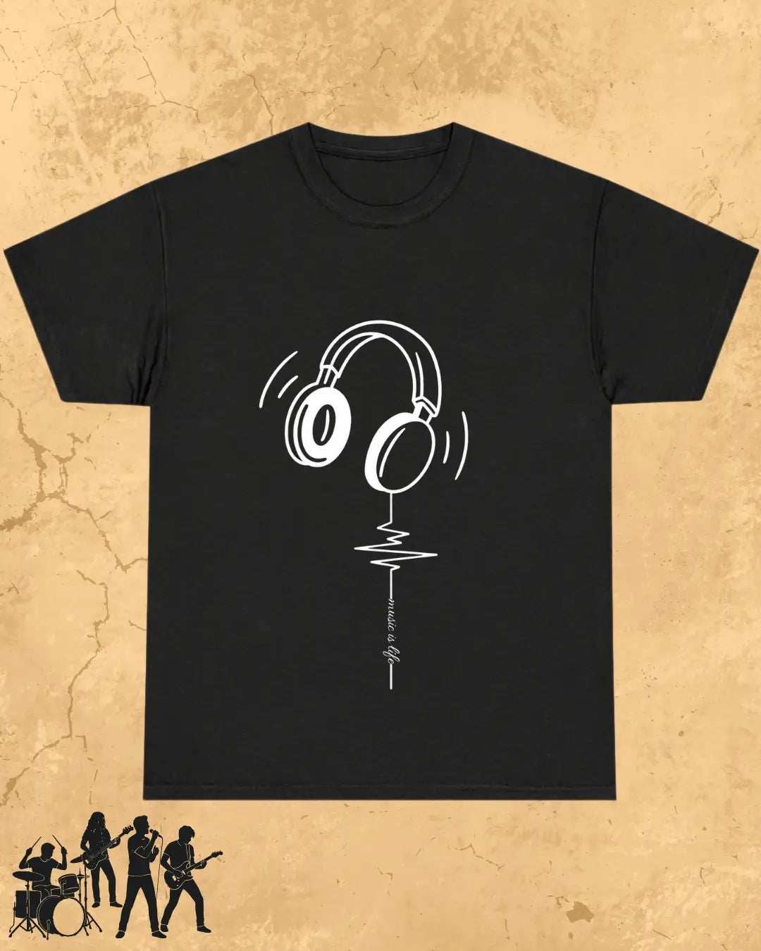 Minimal Music Vibe Cotton Tshirt