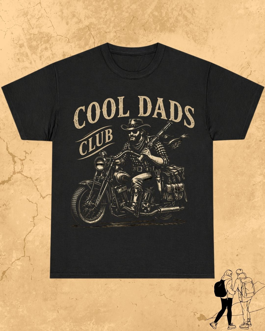 Vintage Cool Dad's Motorcycle Cotton Tshirt