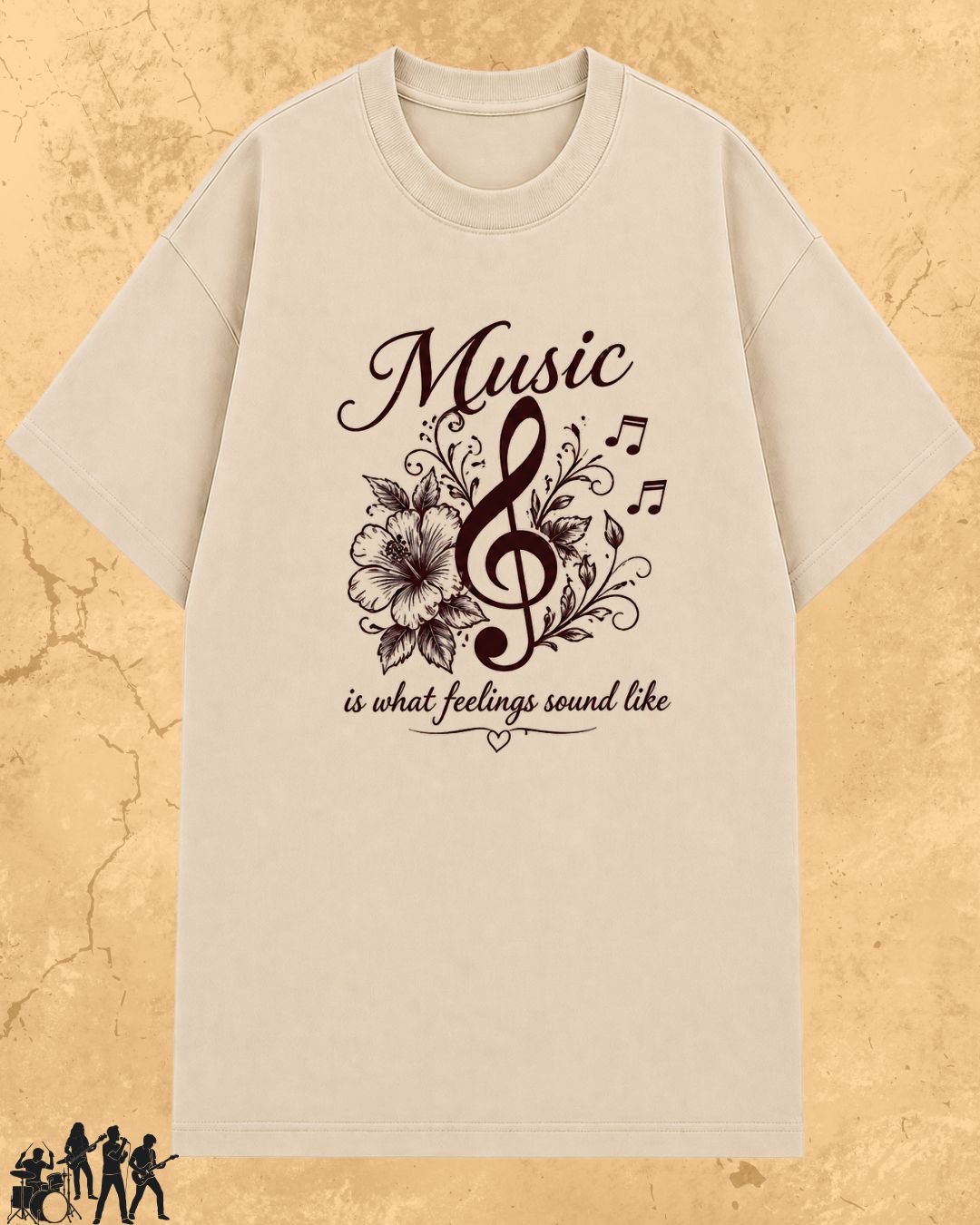 White Music Is What Feelings Sound Like Cotton Tshirt