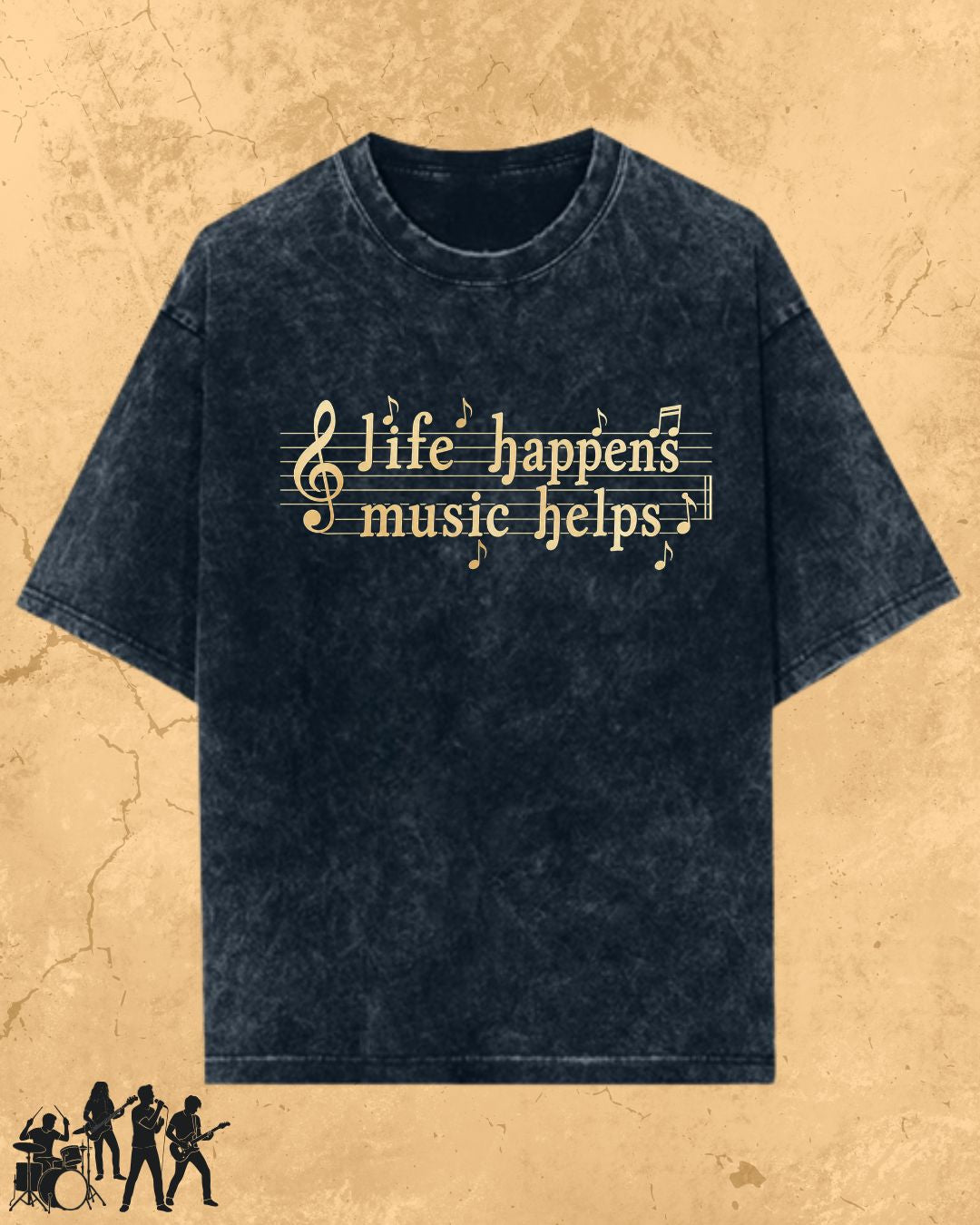 Life Happens Music Helps Cotton Tshirt