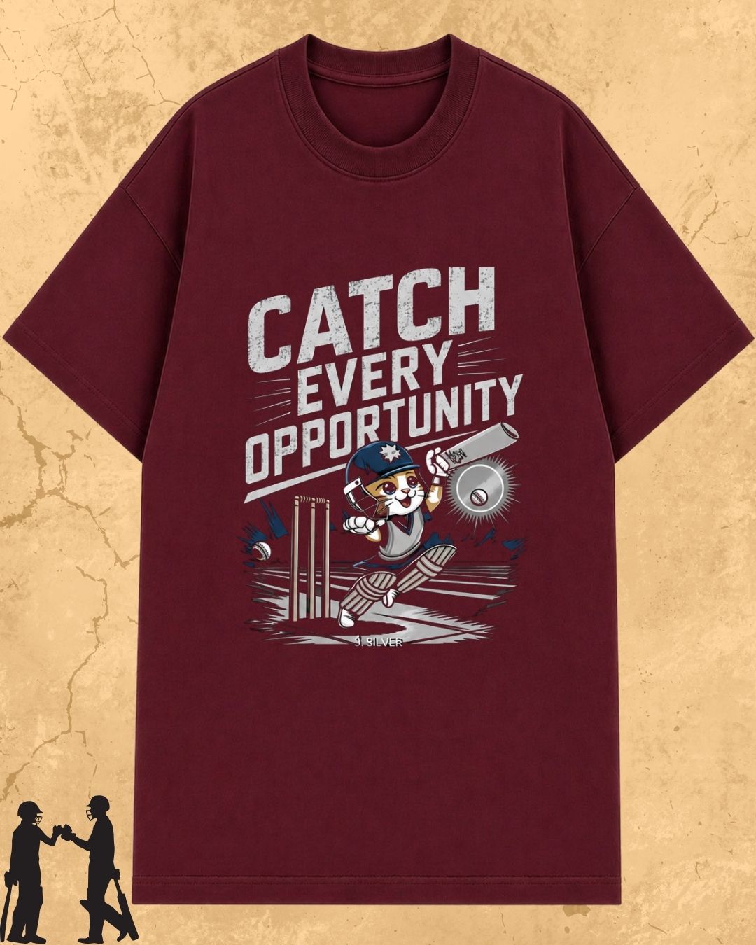 Meow Cricket Champion Cotton Tee