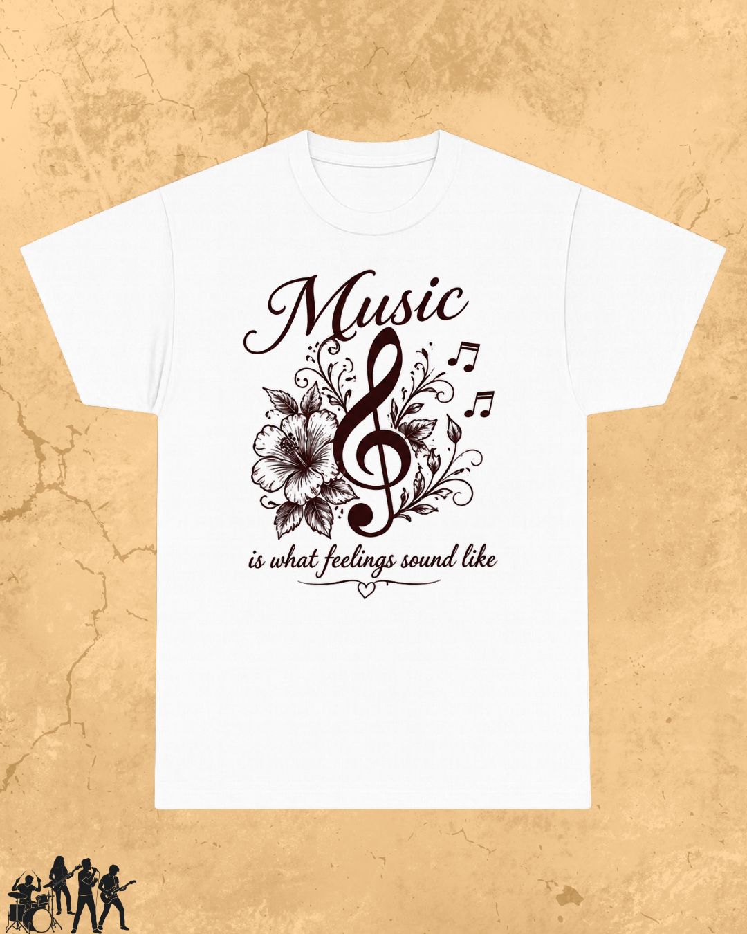White Music Is What Feelings Sound Like Cotton Tshirt