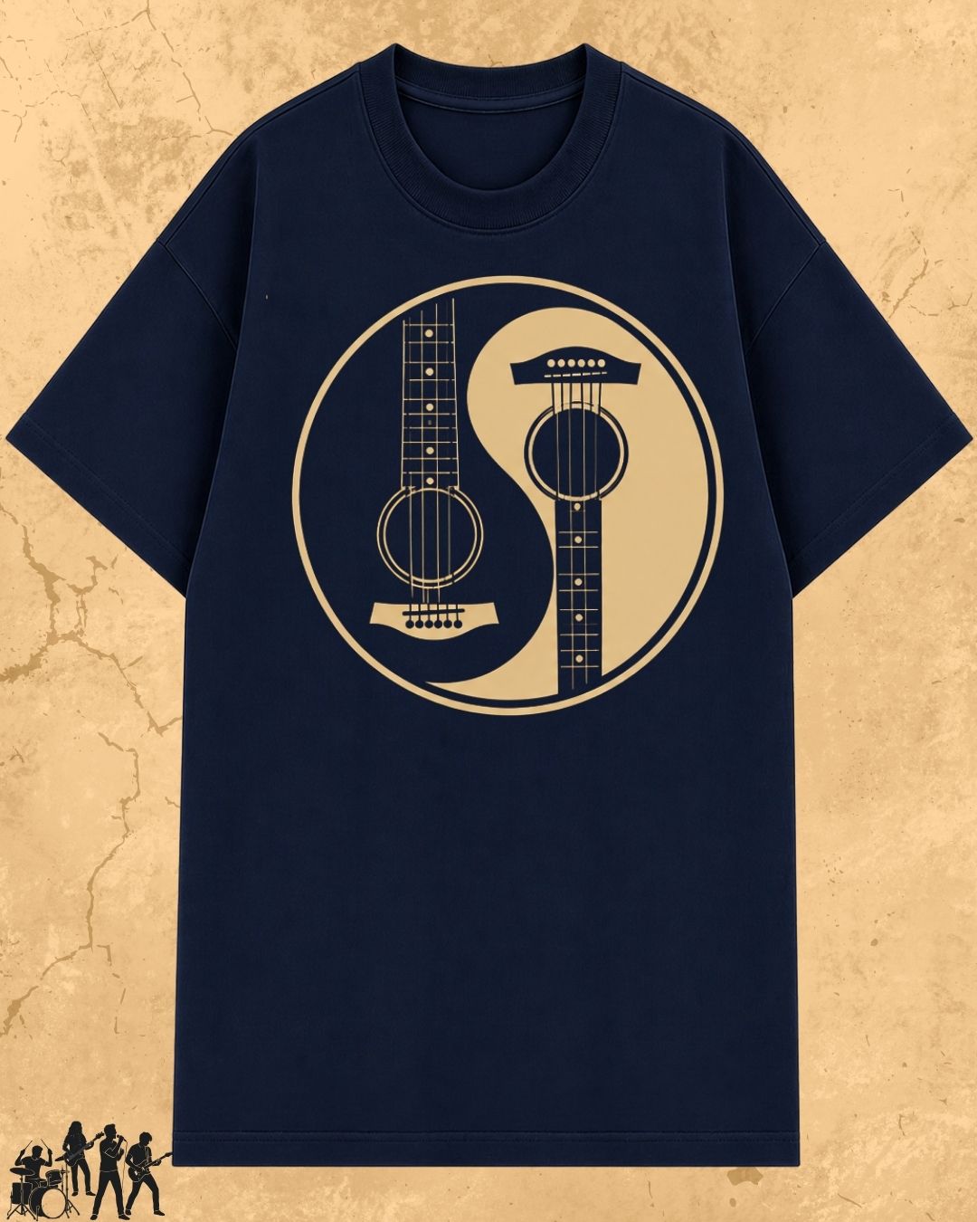Yin Yang Guitar Cotton Tshirt