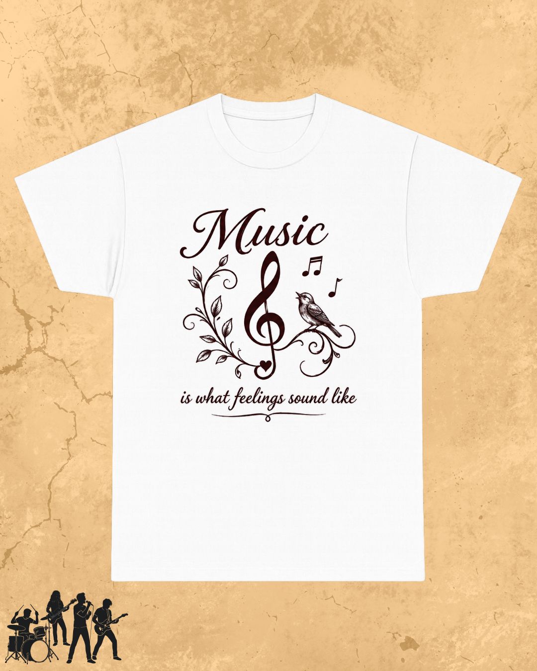 White Music Is What Feelings Sound Like Cotton Tshirt