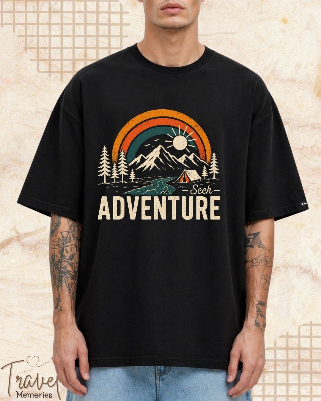 Scenic Route Vintage Adventure Cotton Tshirt
