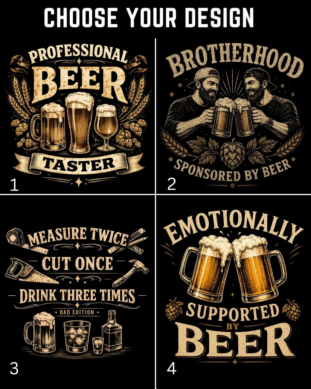 Beer Bond Statement Cotton T-Shirt