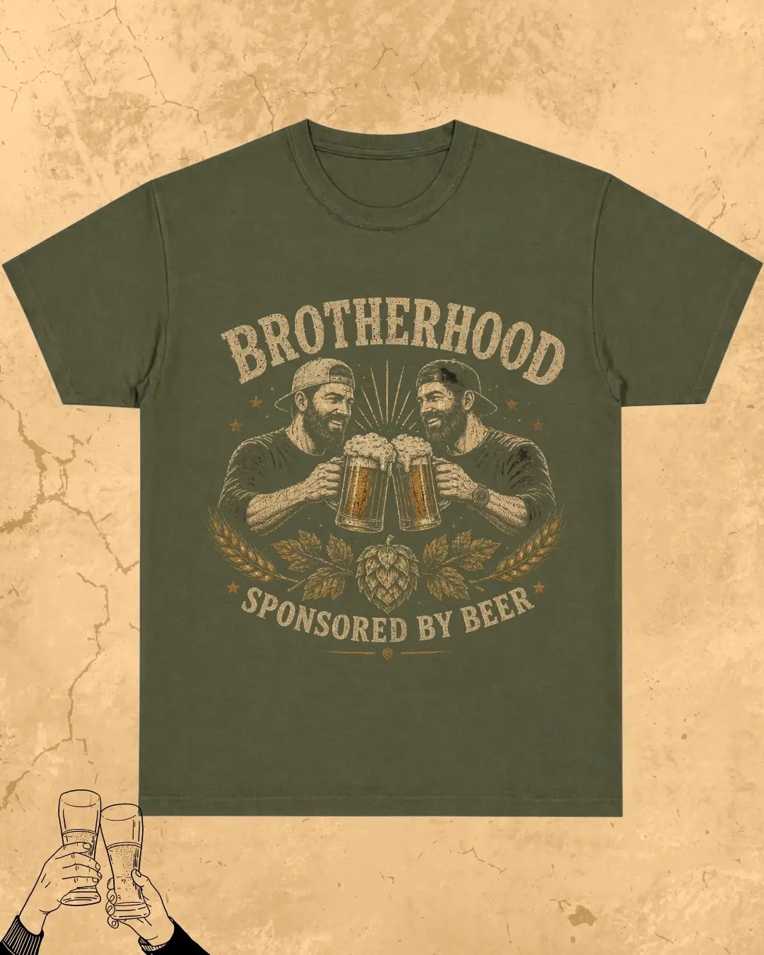 Beer Bond Statement Cotton T-Shirt