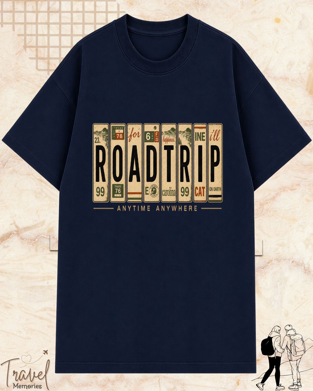 Roadtrip Travel Cotton Tshirt