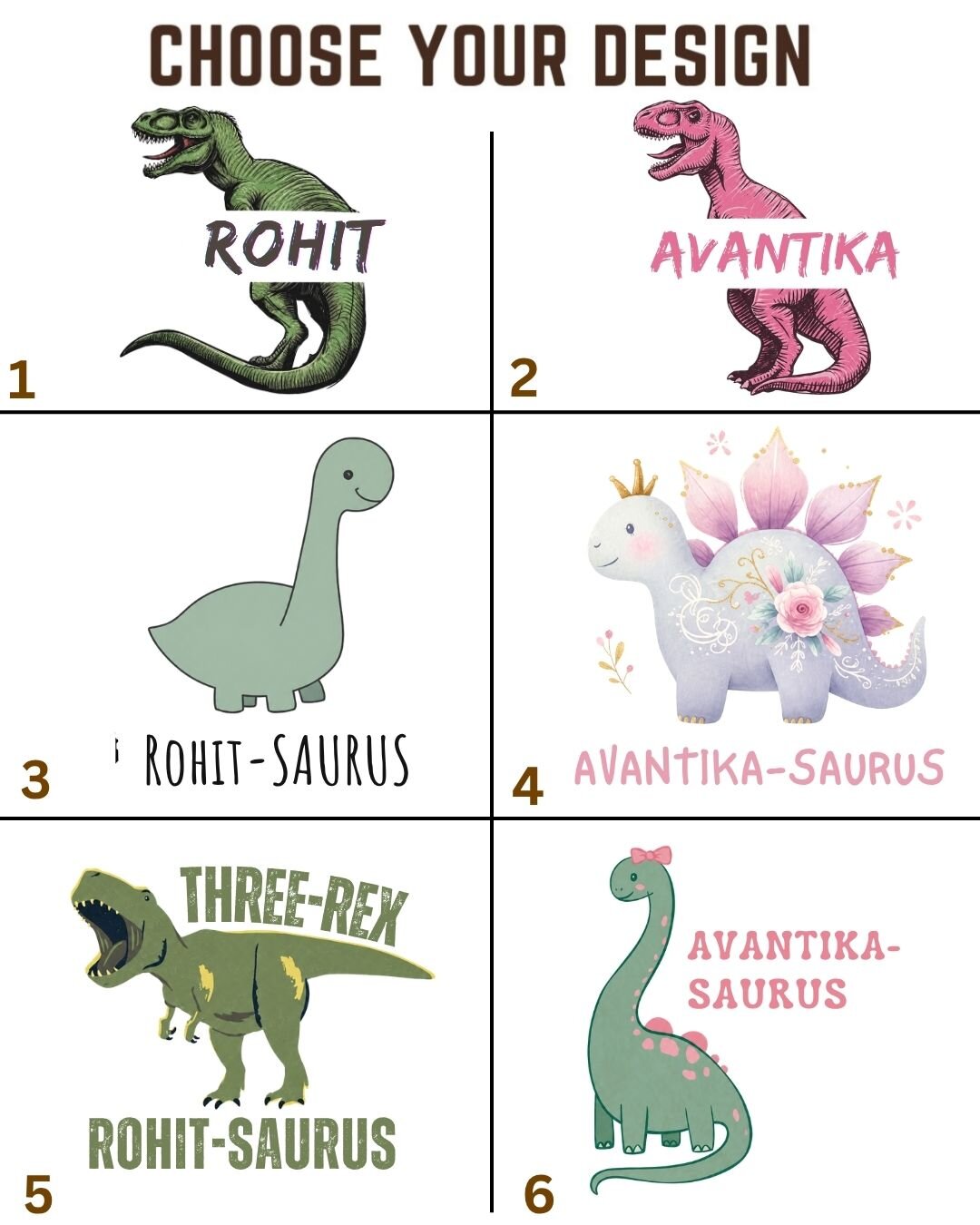 Dinosaur Custom Kid's Cotton Tee