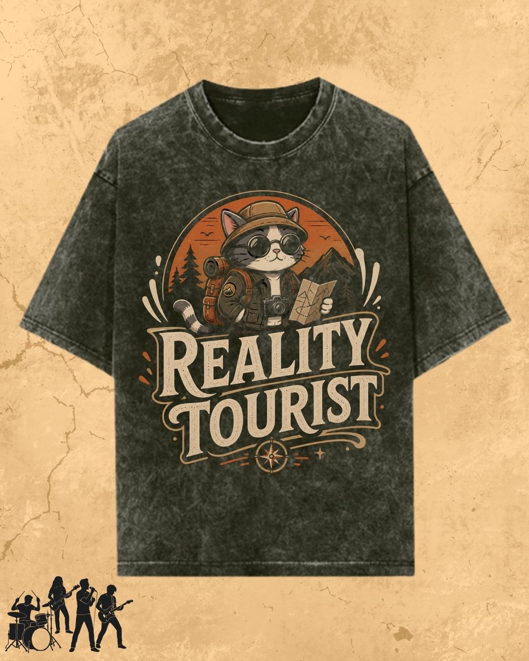 Meow Travel Mode Cotton Tshirt