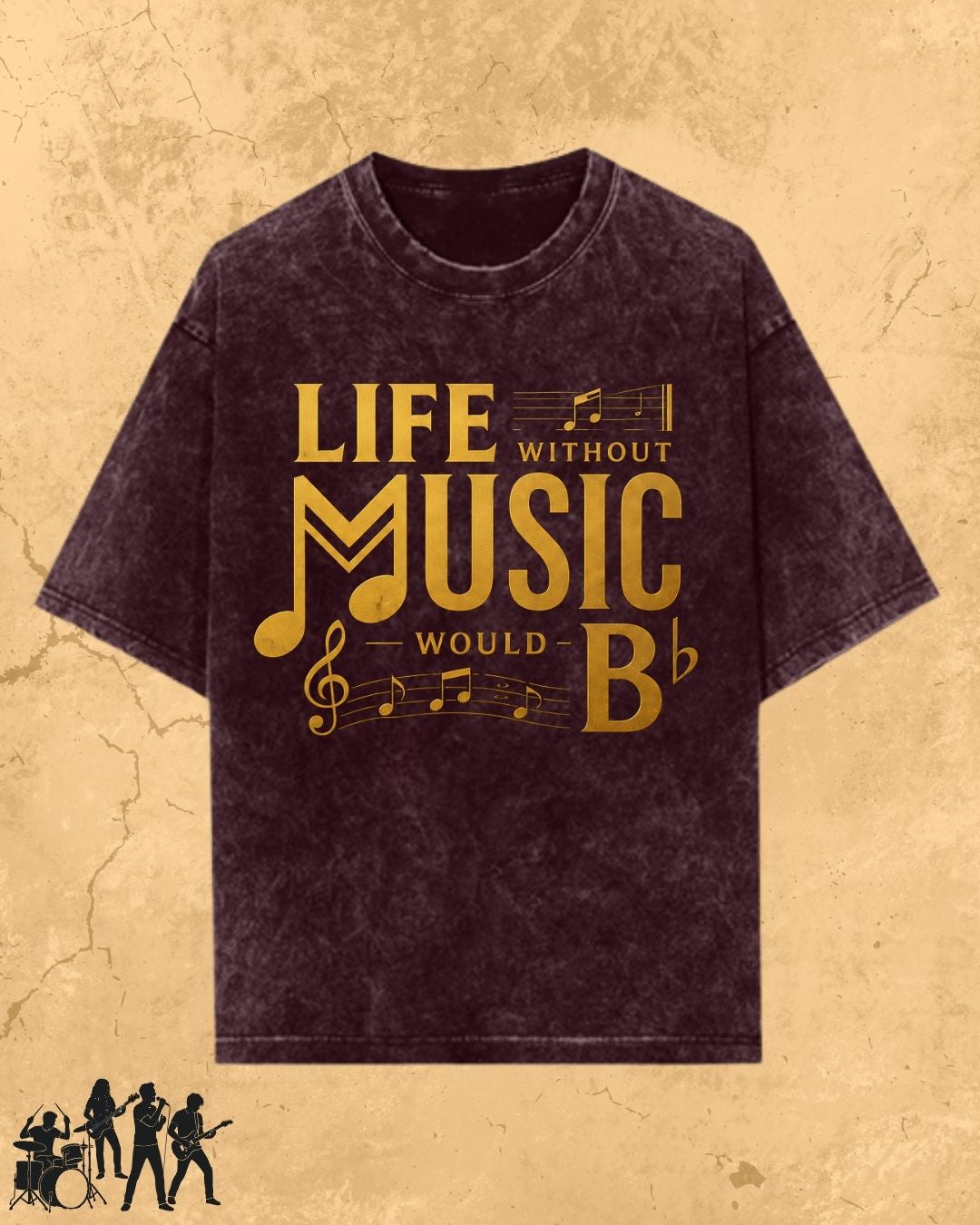 Life Without Music Would B Flat Cotton T-Shirt