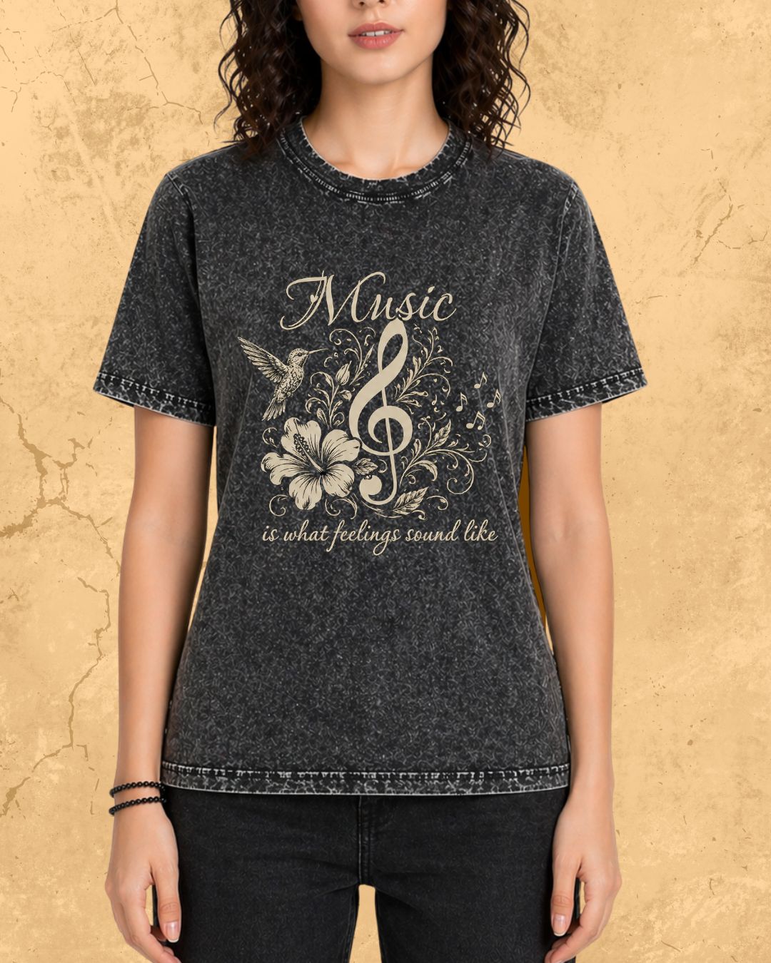 Music Is What Feelings Sound Like Cotton Tee