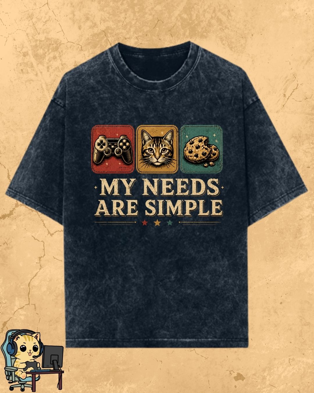 Purrfect Gamer Cotton Tshirt