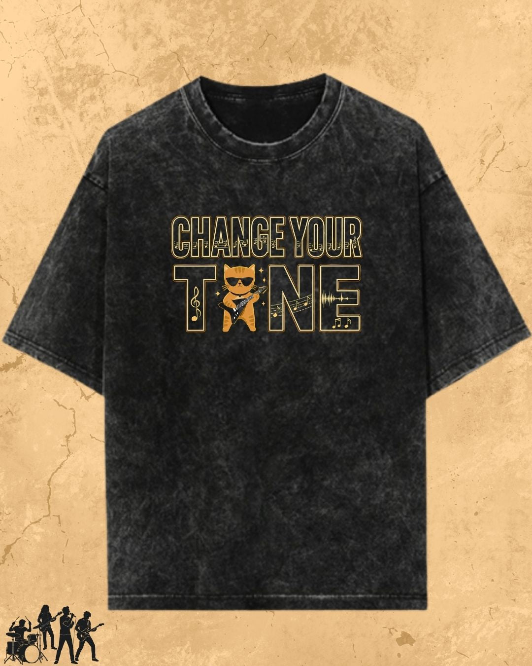 Purrfect Groove Cotton Tee