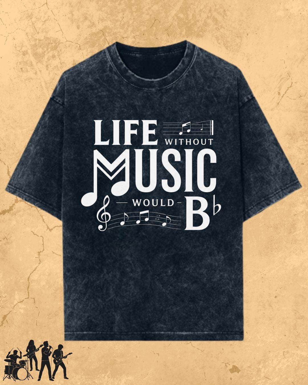 Life Without Music Would B Flat Cotton T-Shirt