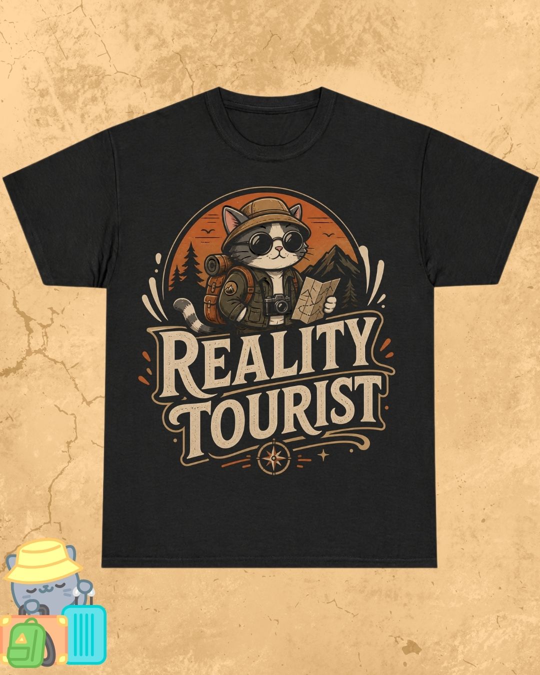 Meow Travel Mode Cotton Tshirt