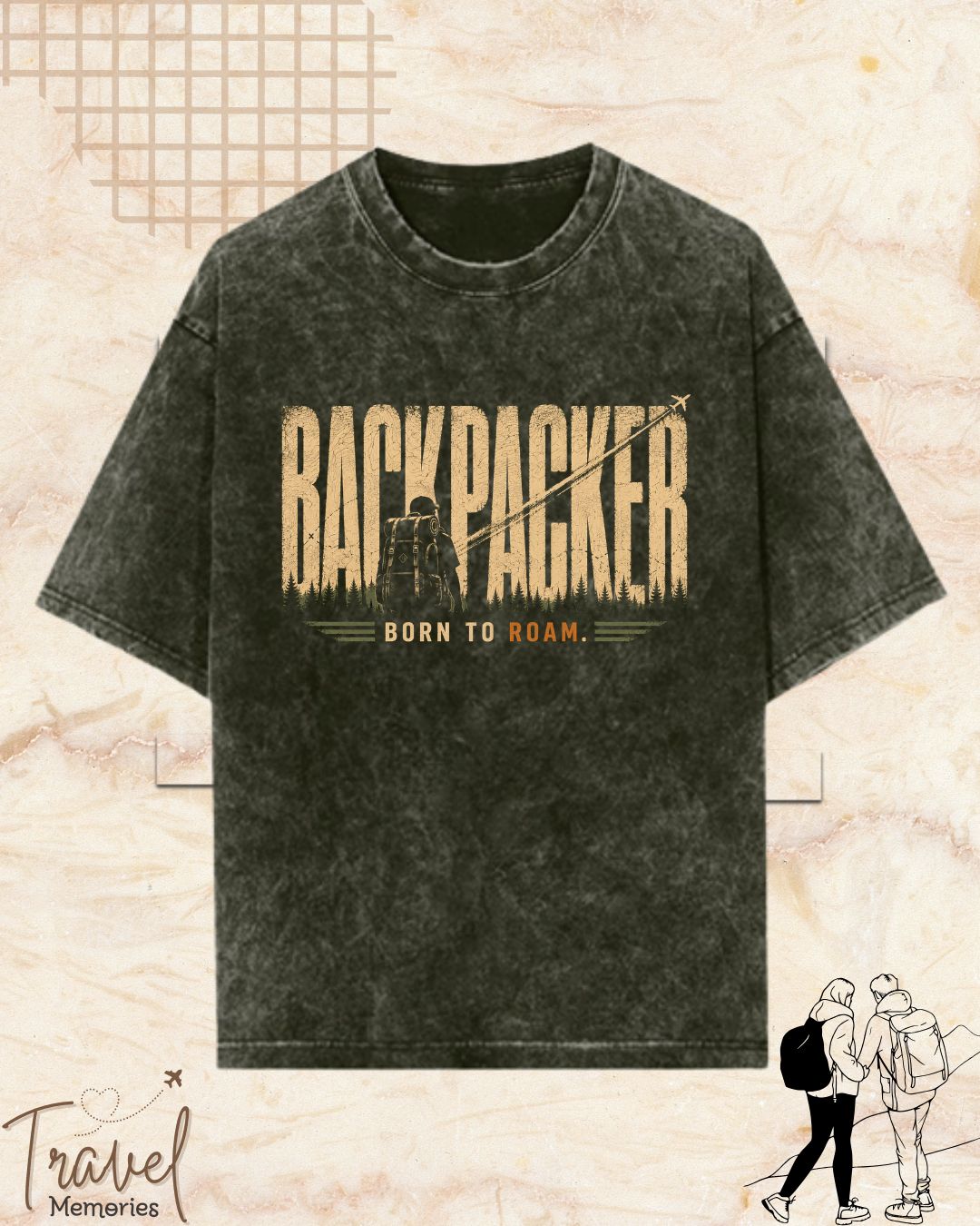 Vintage Travel Vibes Cotton Tshirt