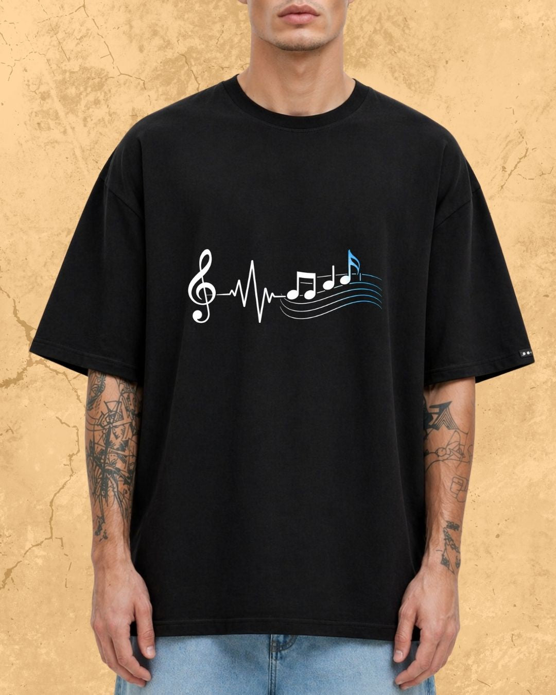 Minimal Music Vibe Cotton Tshirt
