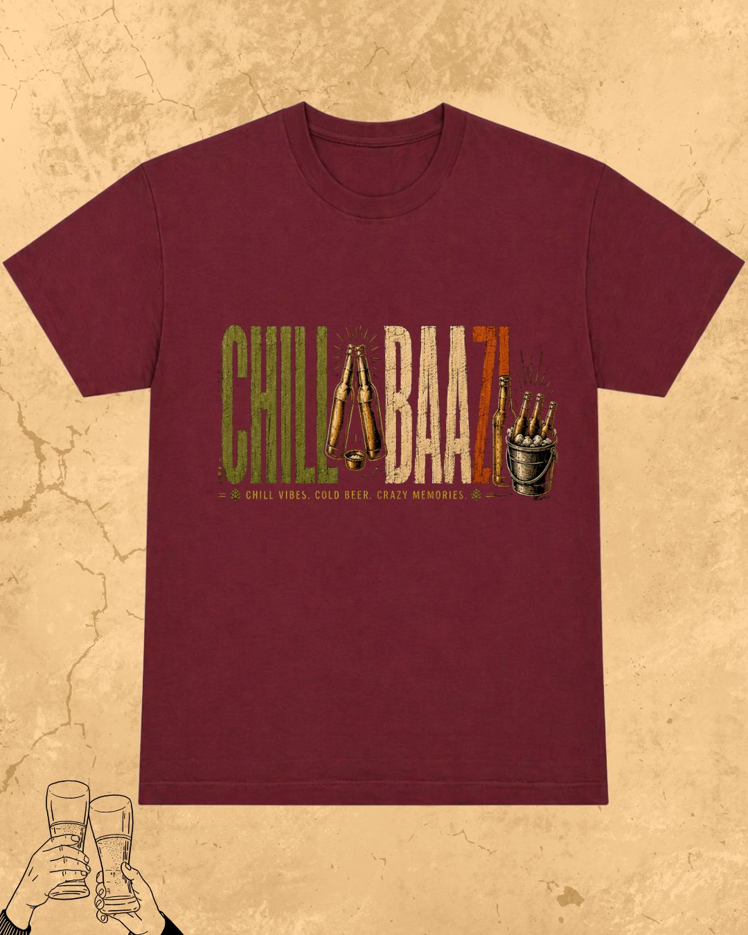 Beer Vibes Cotton Tshirt