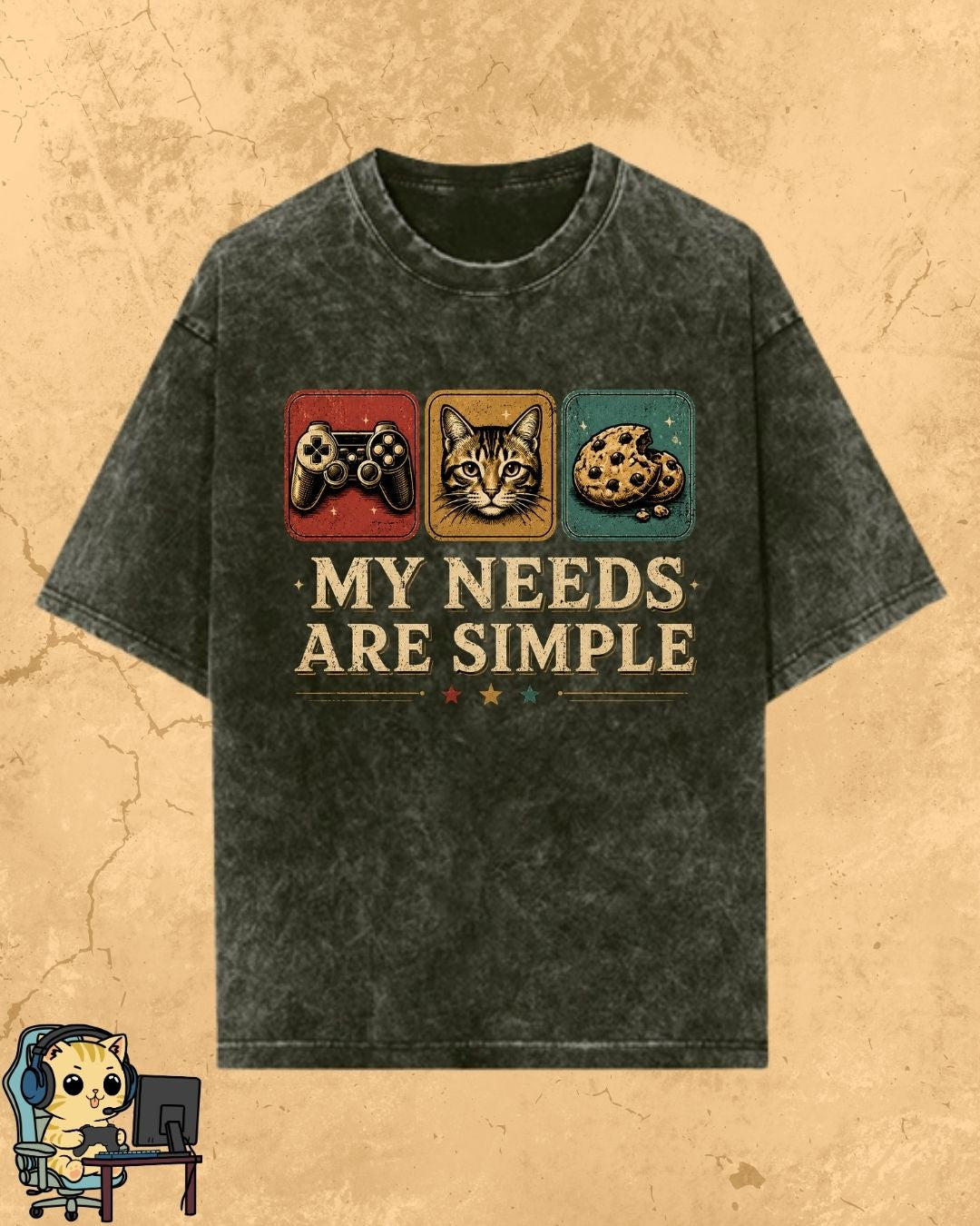 Purrfect Gamer Cotton Tshirt