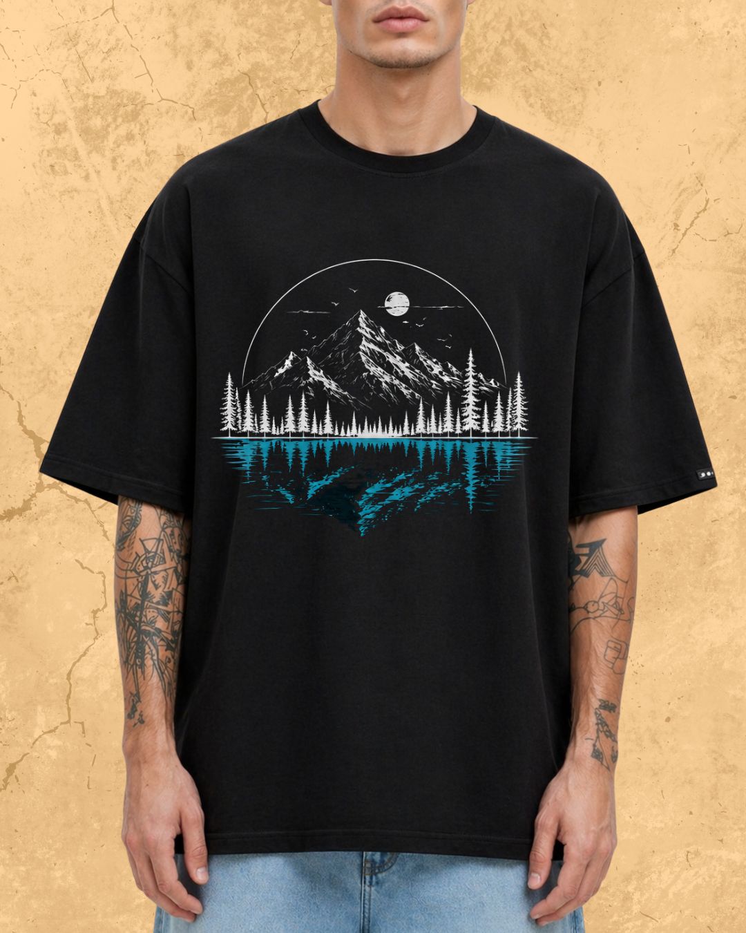 Mountain Reflection Cotton Tshirt