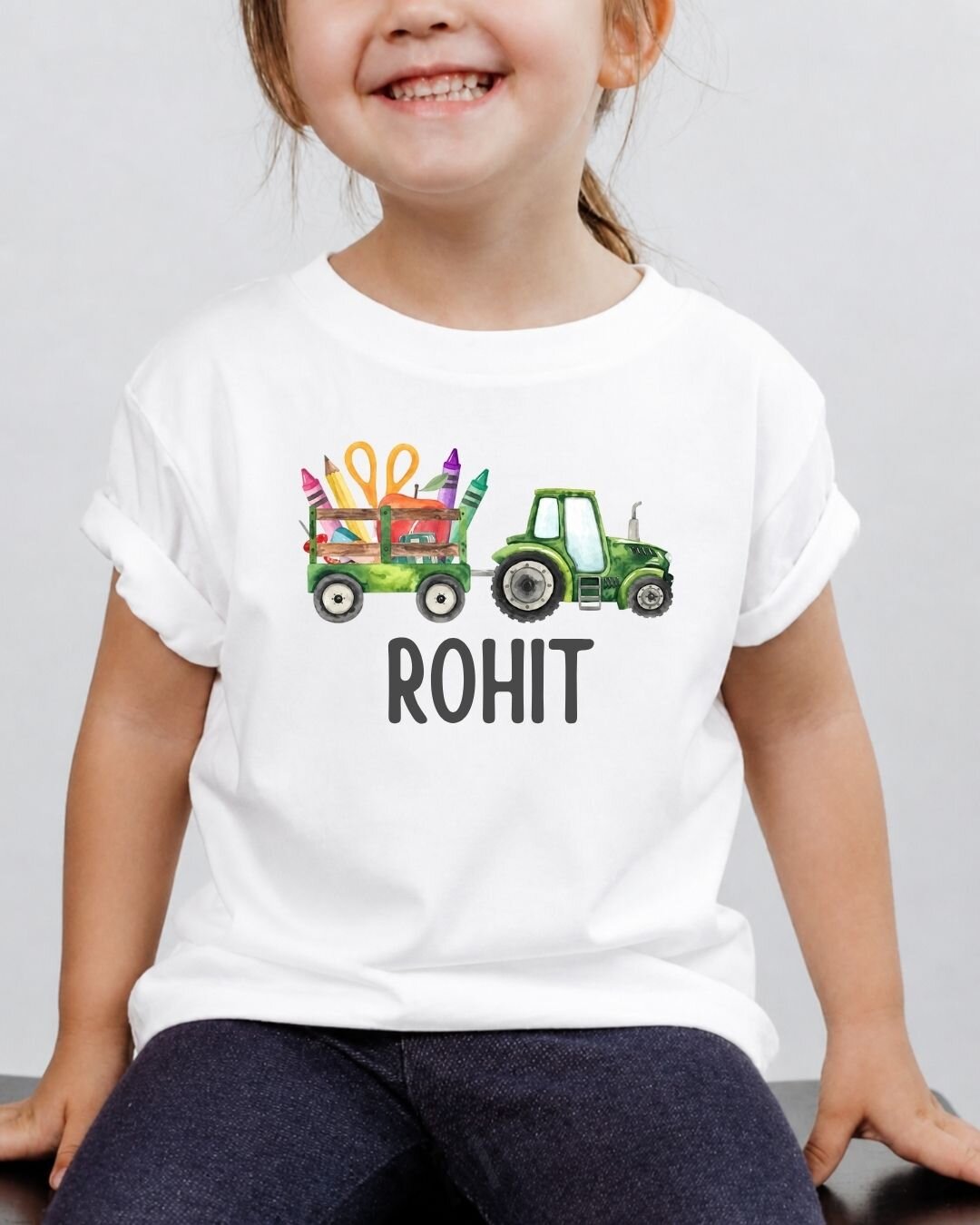 Colorful Crayon Custom Kid Cotton Tee