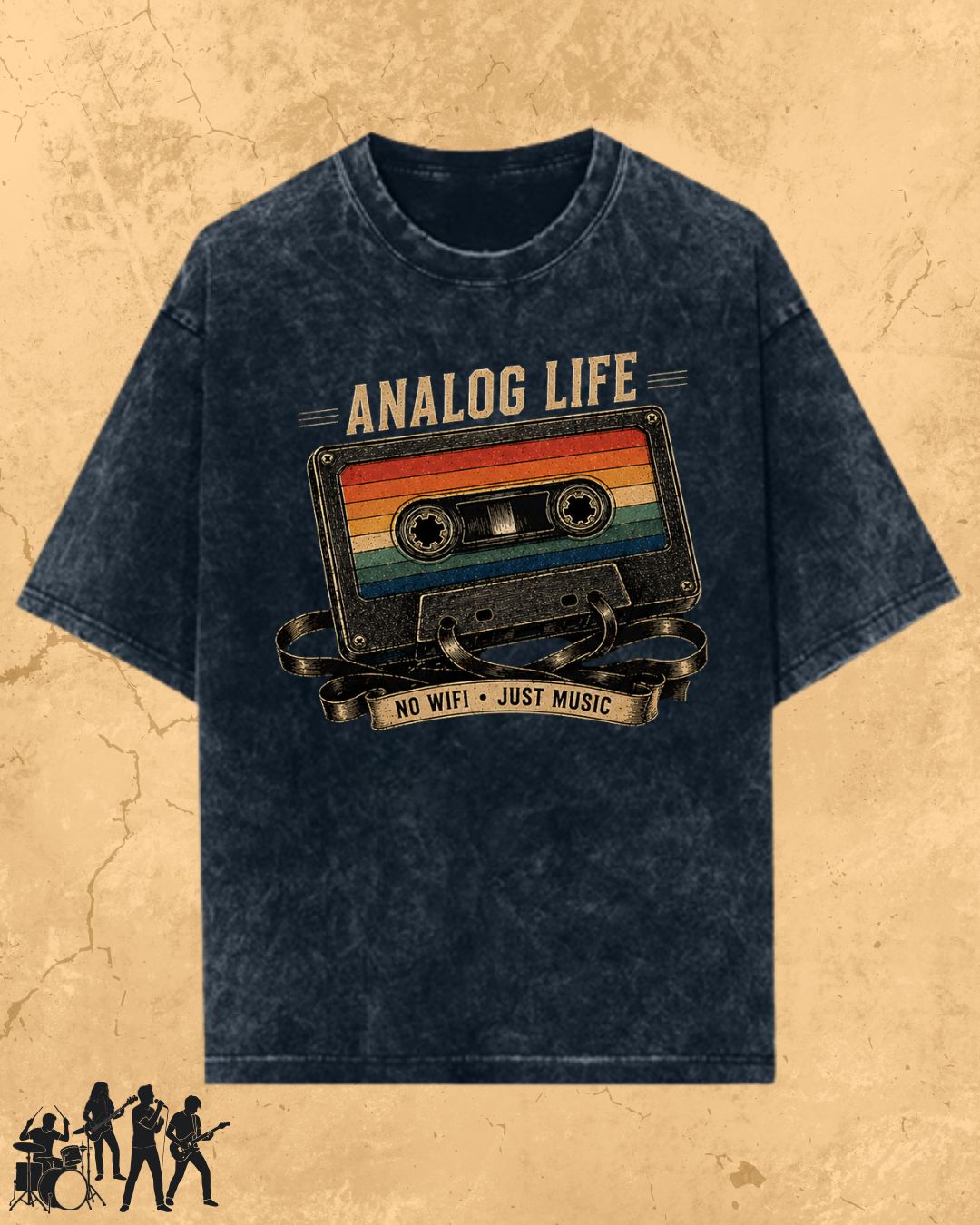 Retro Cassette Music Cotton Tshirt