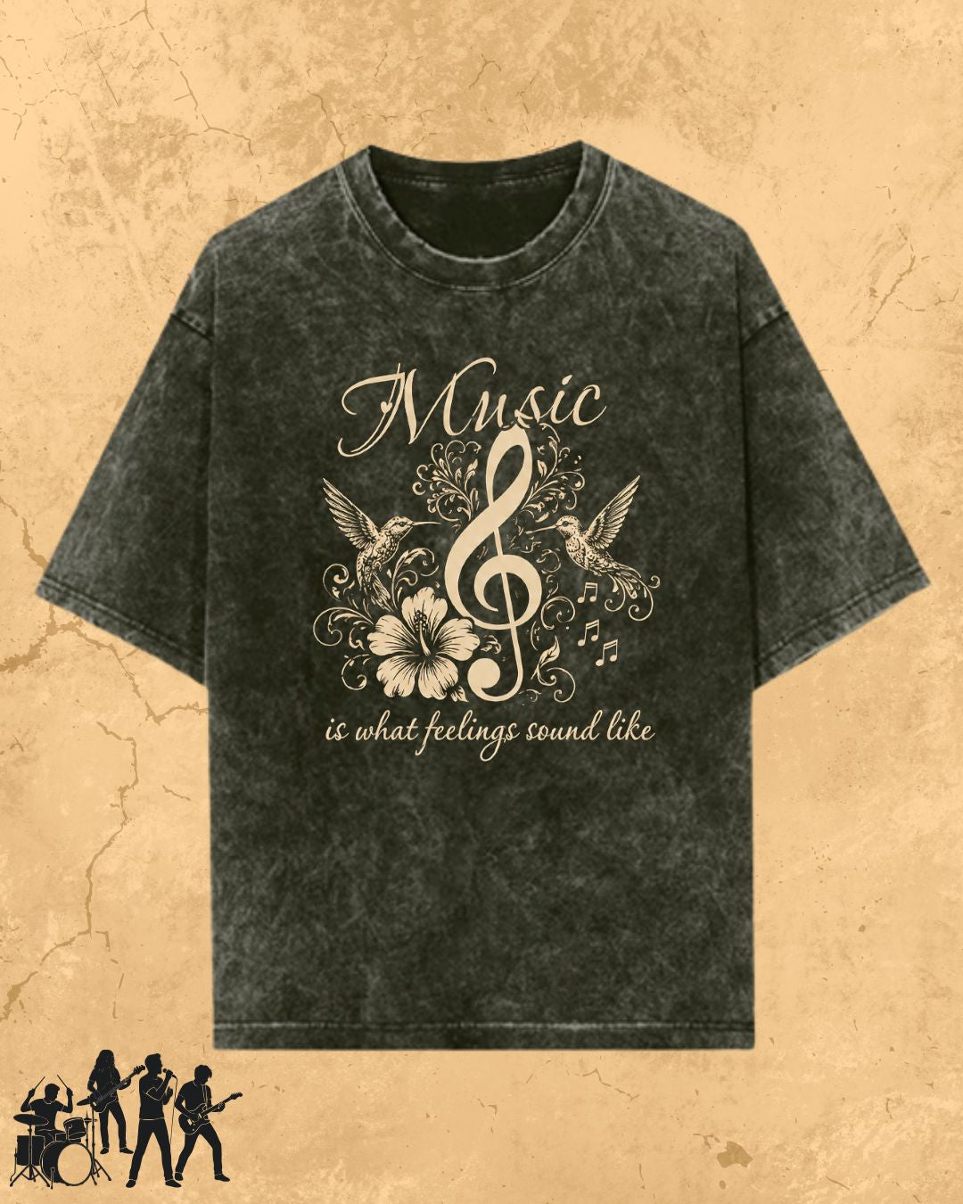 Music Is What Feelings Sound Like Cotton Tee