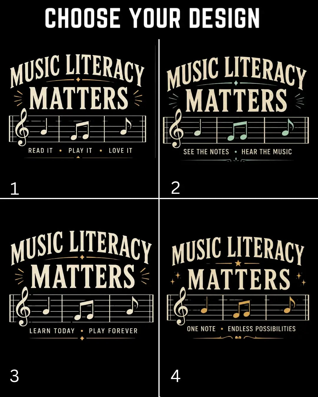 Music Literacy Matters Cotton T-Shirt