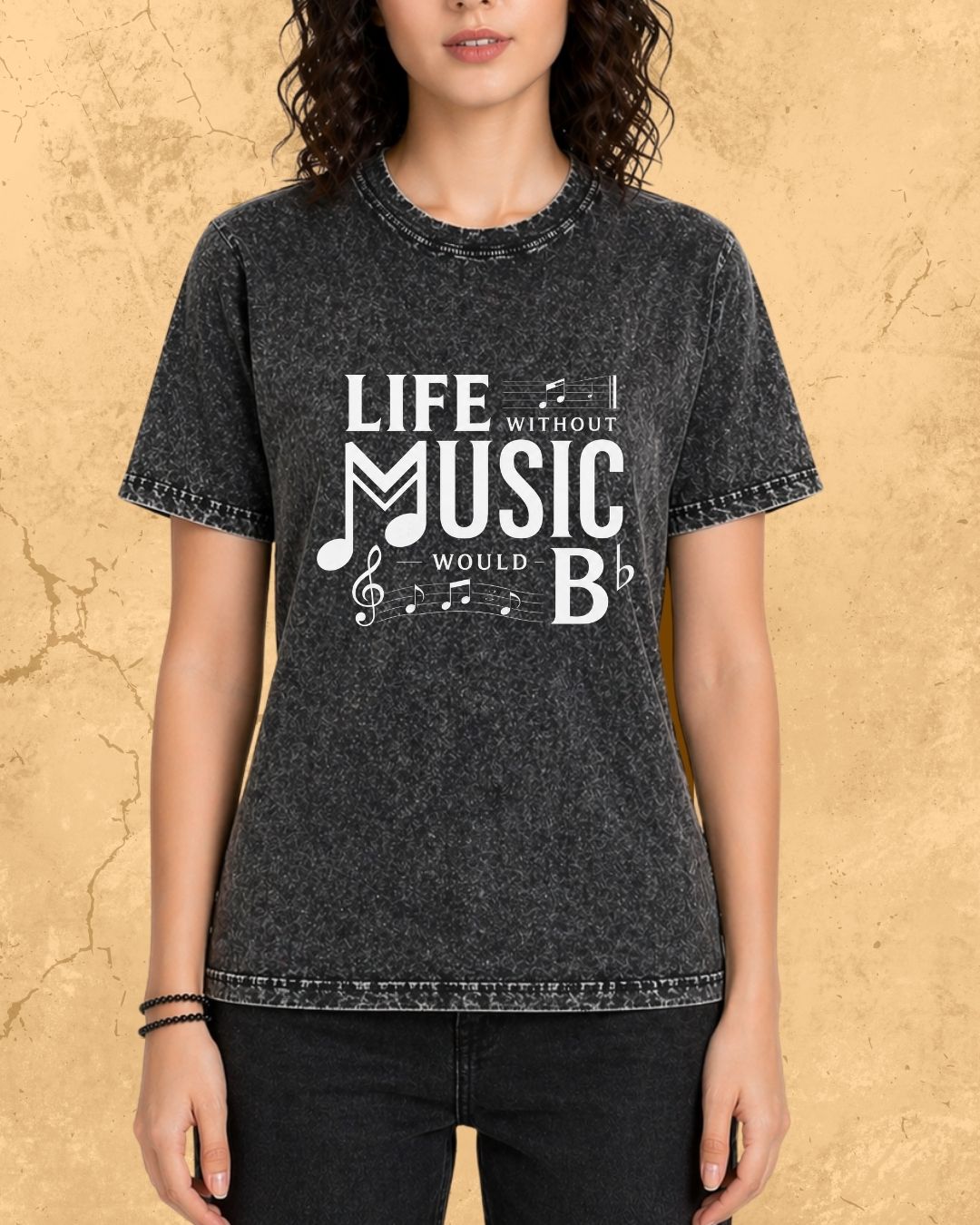 Life Without Music Would B Flat Cotton T-Shirt
