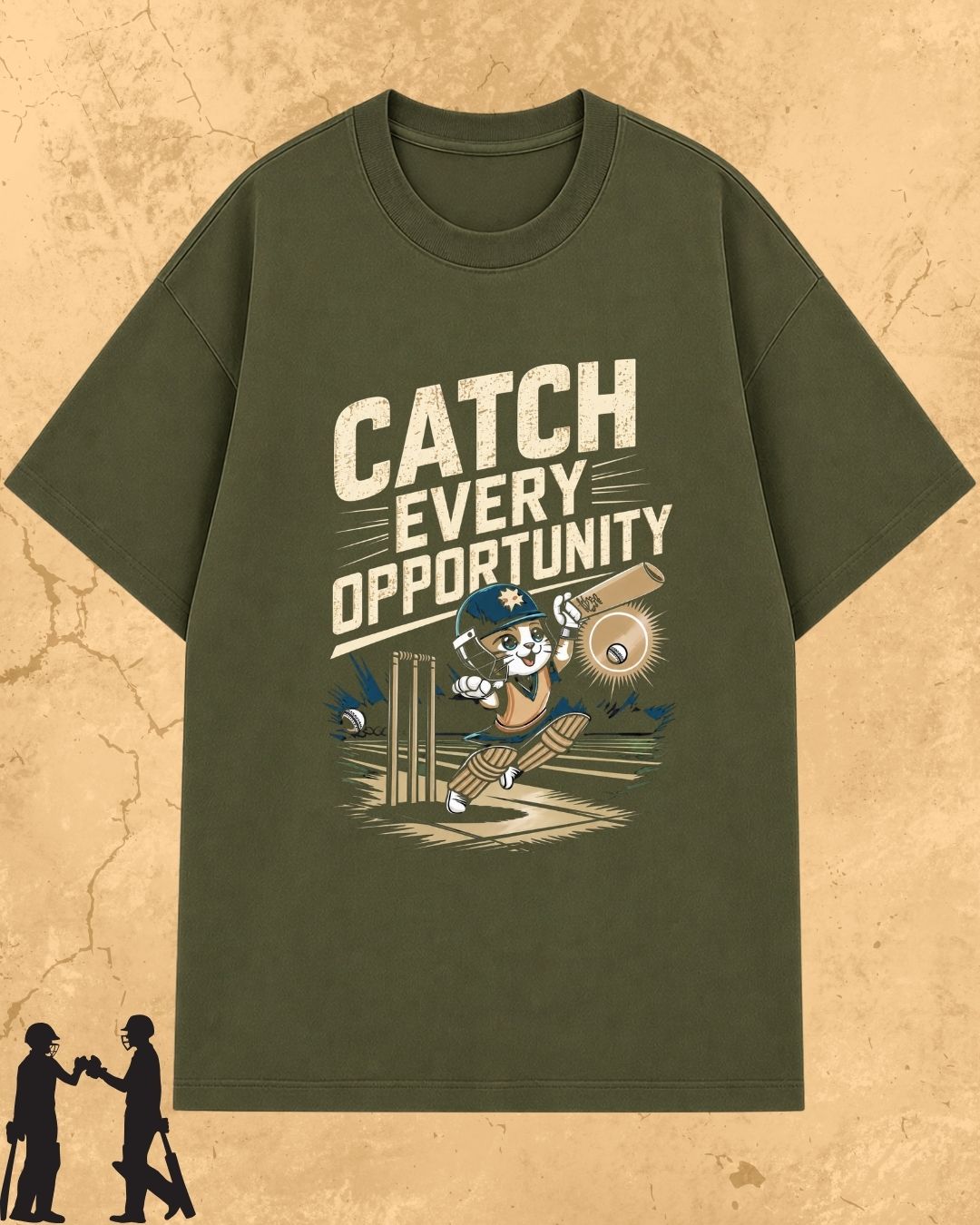 Meow Cricket Champion Cotton Tee