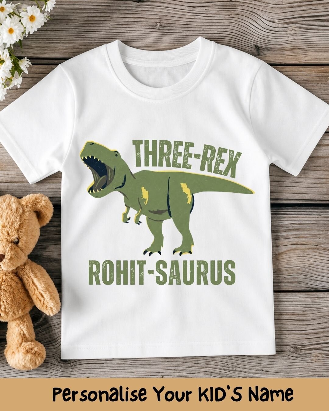 Dinosaur Custom Kid's Cotton Tee